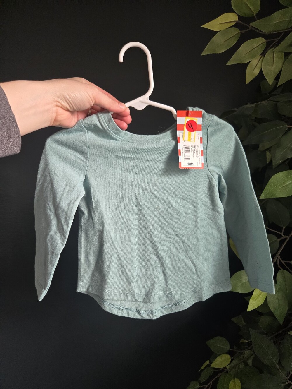 Cat & Jack Minty Blue Long Sleeve NWT 12 Months